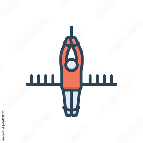 Color illustration icon for punishment