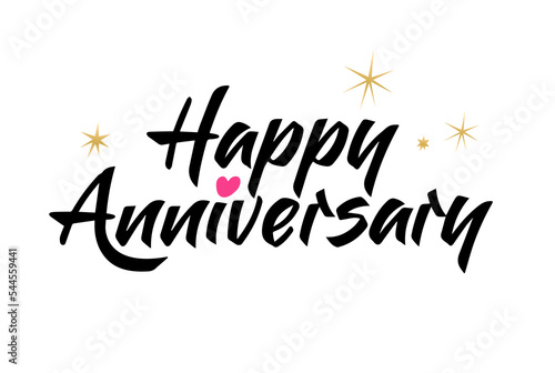 Happy Anniversary lettering text banner