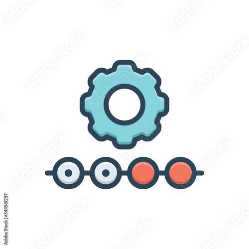 Color illustration icon for phase