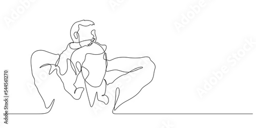 father carrying baby with pointing pose on shoulders illustration