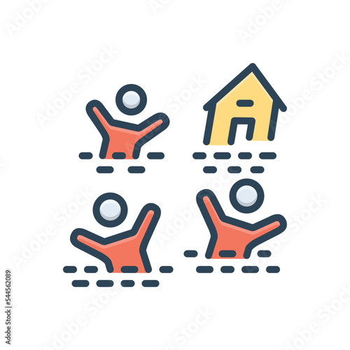 Color illustration icon for survivors