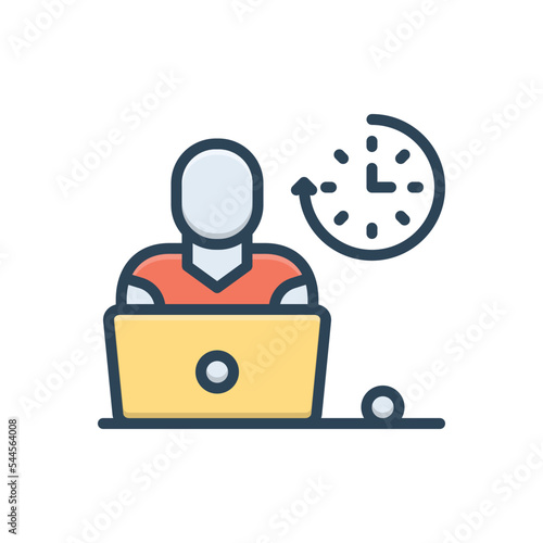 Color illustration icon for frequent