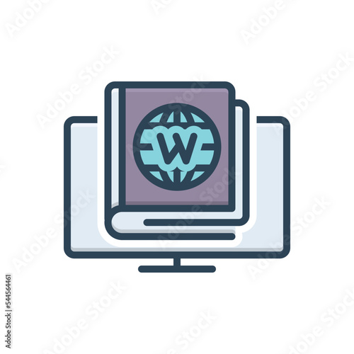 Color illustration icon for wiki photo