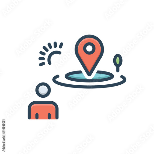 Color illustration icon for elsewhere