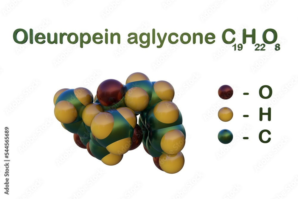 Structural Chemical Formula And Space Filling Molecular Model Of