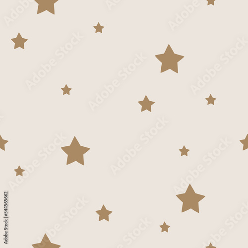 Brown stars seamless patterns  digital paper  for surface design  clothing