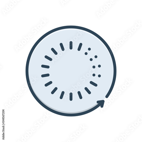 Color illustration icon for slow