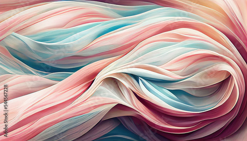 Fotografia, Obraz Abstract twirling pastel colors as background wallpaper header