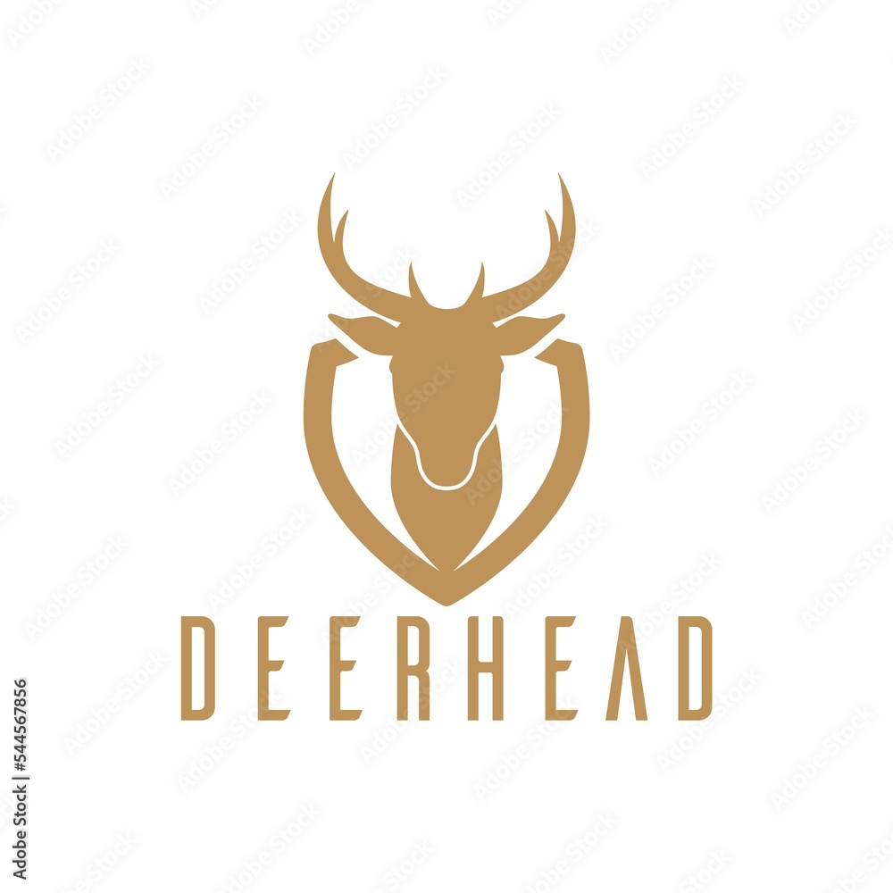 Deer head logo icon isolated on white background Deer head logo icon isolated on white background