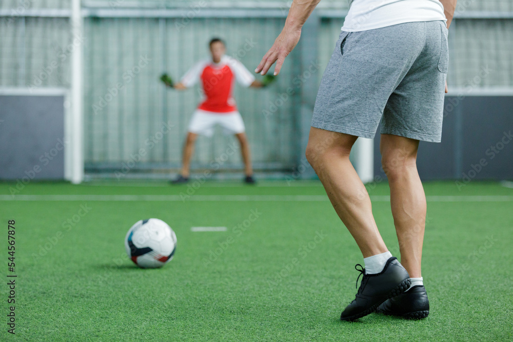 soccer player on a football field