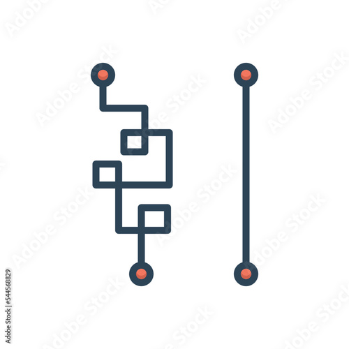 Color illustration icon for easier