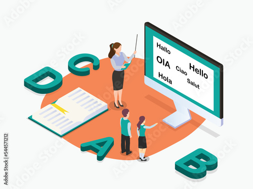 Isometric design of online language course