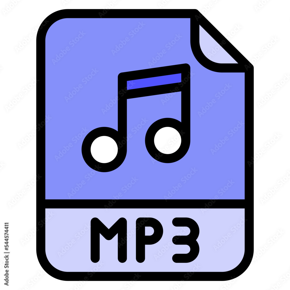 mp3 file format extension icon Stock Vector Adobe Stock