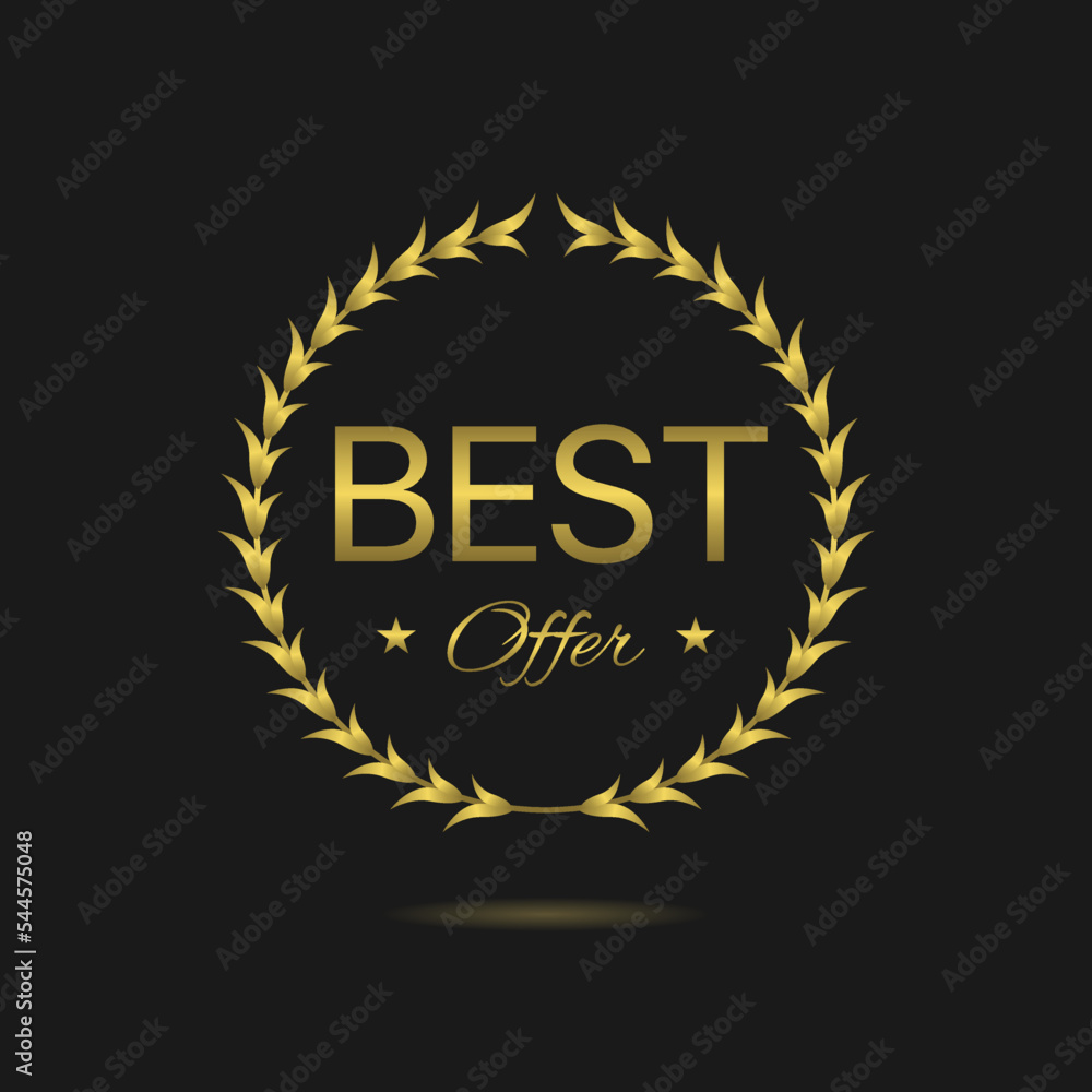 Fototapeta premium Best offer laurel wreath label