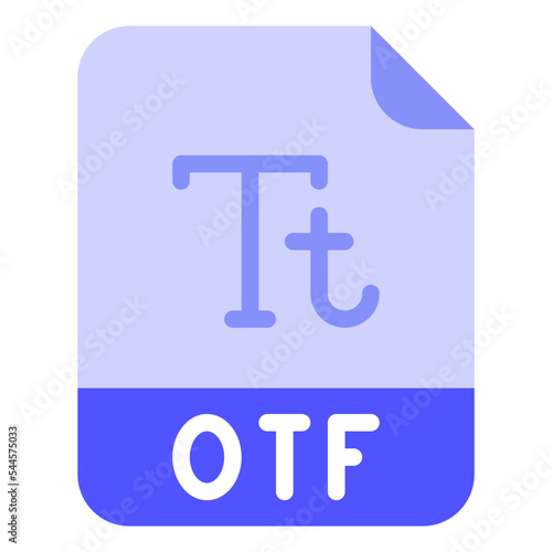 otf file format extension icon photo