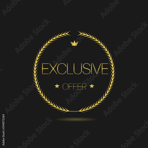 Exclusive offer golden laurel wreath label