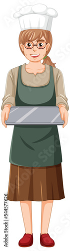 A baker cartoon character