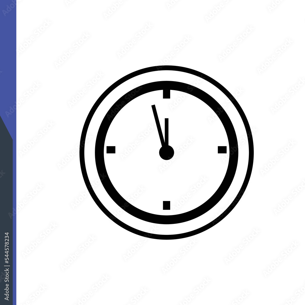 Clock, New Year 2023, year of the rabbit, icon vector Clock, New Year 2023, year of the rabbit, icon vector