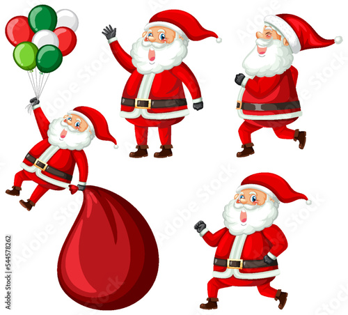 Santa Claus cartoon character set