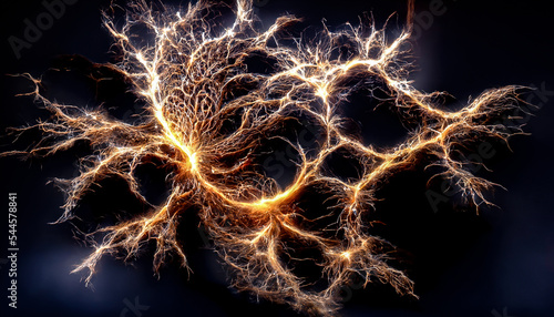 Psychedelic fractal geometry explosion of bnatural energy photo