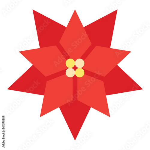 poinsettia christmas celebration winter decoration icon