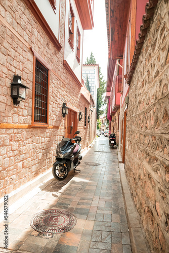 Old bazar street in Antalya, Turkey