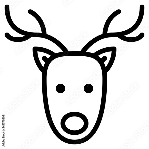 reindeer christmas celebration winter decoration icon