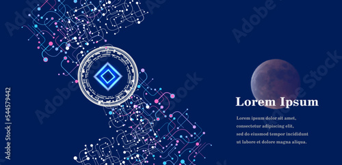 幾何学 AI 人工知能 科学 月 背景