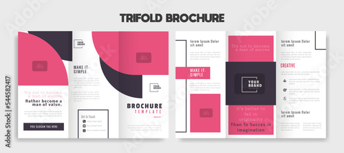 trifold brochure template design vector 