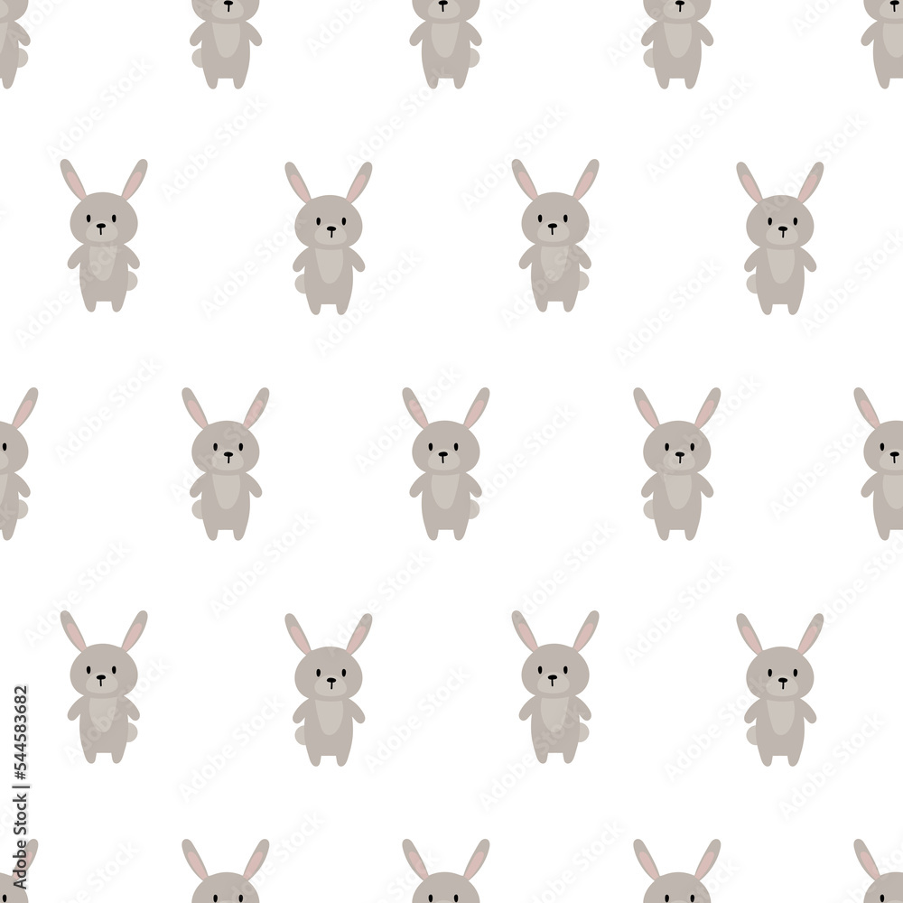 Cute rabbit pattern, Seamless bunny background, Easter repeat print, New Year ornament,  Cartoon rabbit wallpaper,  Nursery bunny print ,  Cute cartoon animal design