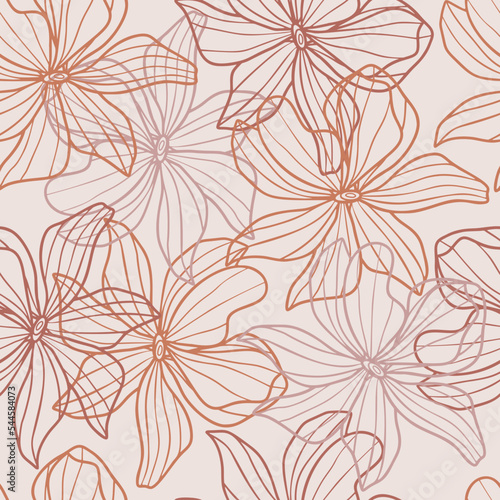 Floral Hand Drawn Sketch Seamless Pattern
