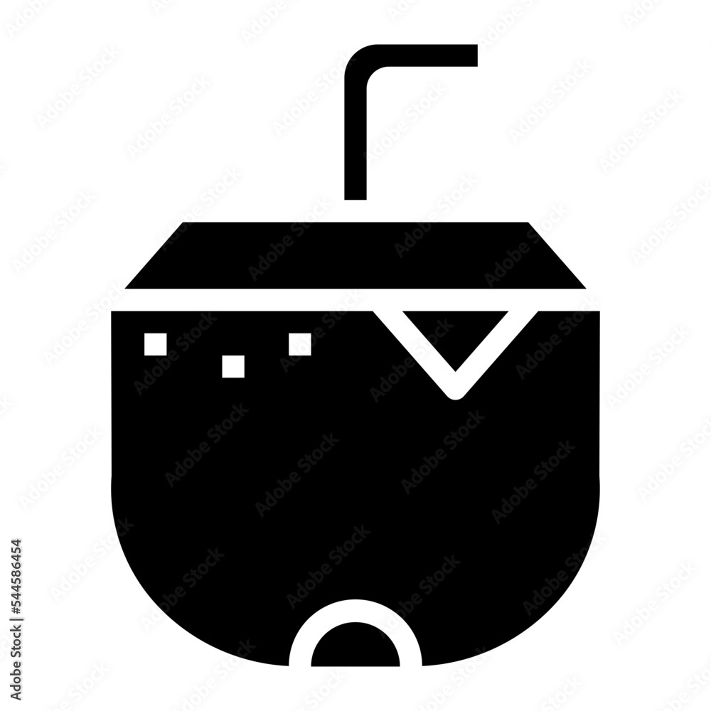 Coconut glyph icon style Coconut glyph icon style