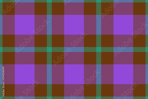 Check fabric pattern. Seamless textile plaid. Tartan vector background texture.