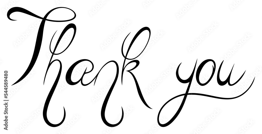 Danke Dass Es Dich Gibt Englisch Danke in Englisch. Kalligrafischer Gruß Vektor in schwarz. Weißer