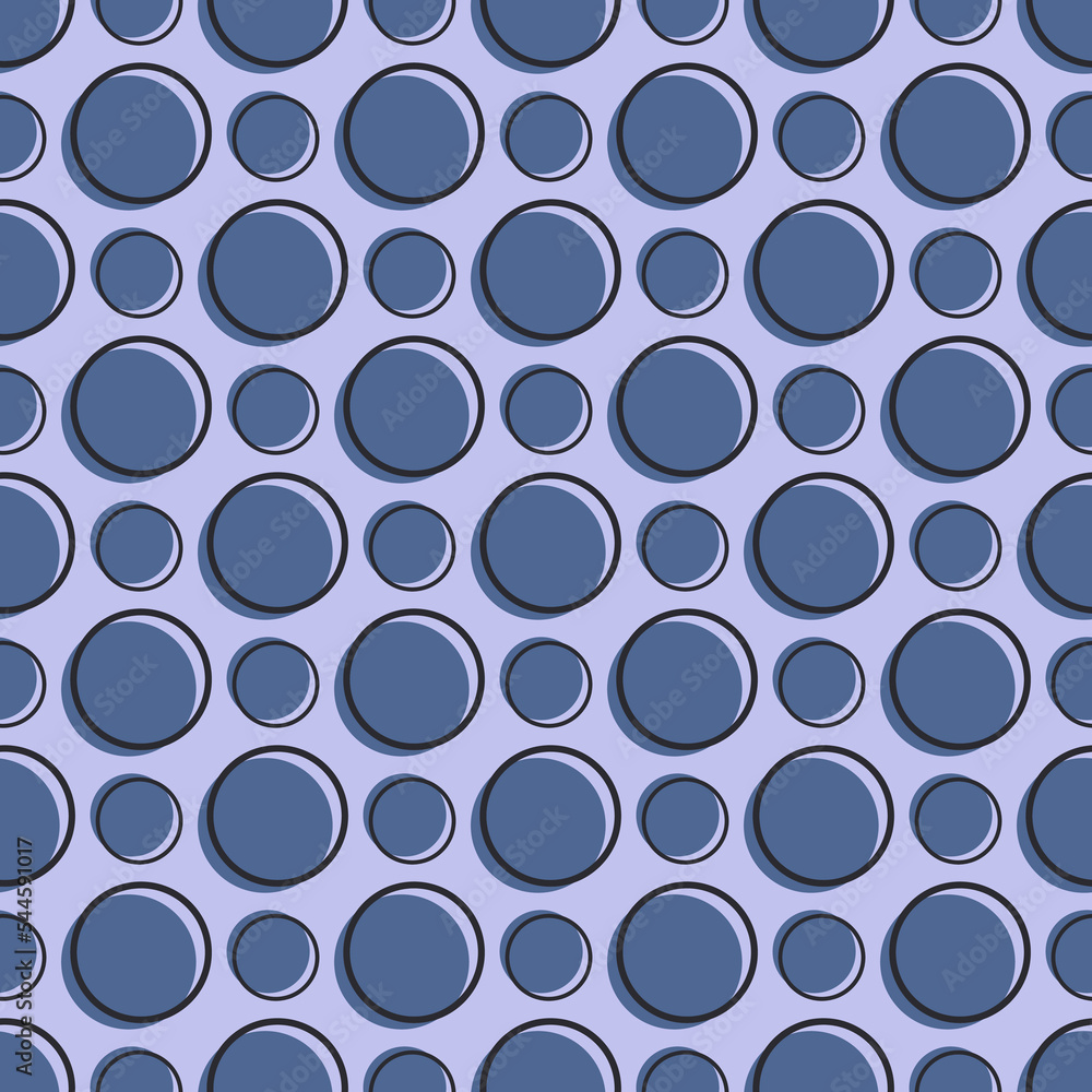 Seamless geometric pattern with blue bubbles on light background. Vector print for fabric background Seamless geometric pattern with blue bubbles on light background. Vector print for fabric background