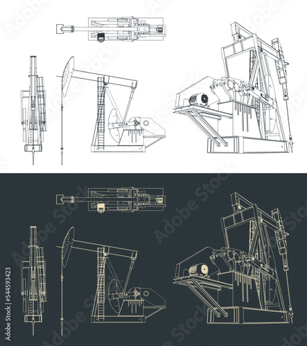 Oil pump jack blueprints