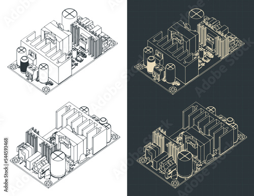 Power supply module isometric blueprints
