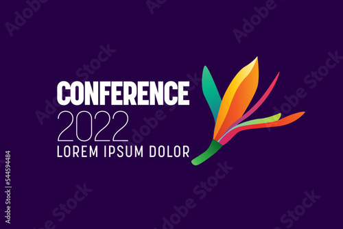 Modern Abstract Colorful Conference Logo Template for Your Event or Conference. Modern Colorful Logo Template Ready For Use, Modern Initial Logo