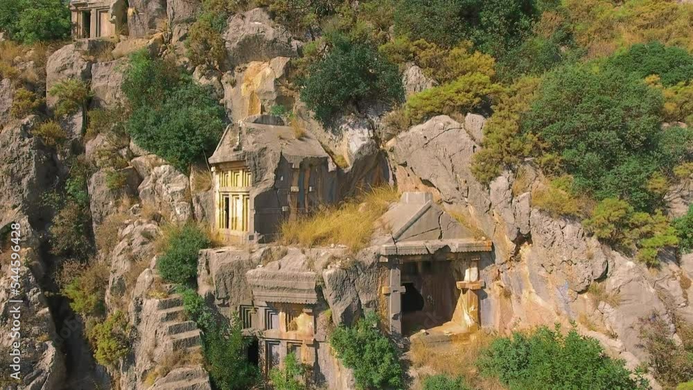 Lycian tombs of Myra (Likya kaya mezarları) The Lycian tombs of Myra is