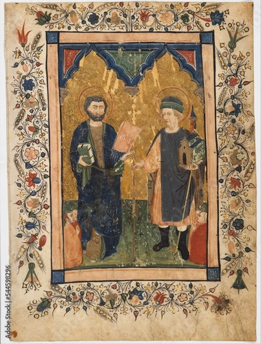 Canvas Print Saint Mark the Evangelist Illuminated Manuscript