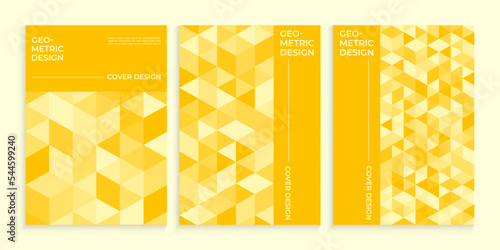 yellow book cover with geometric triangles design