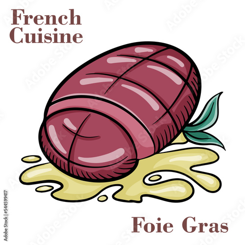 Traditional french foie gras on white background.