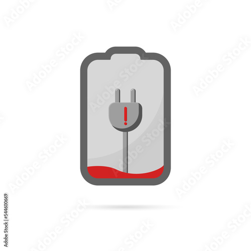 Charge battery presentation, charging presentation, electric battery icon.