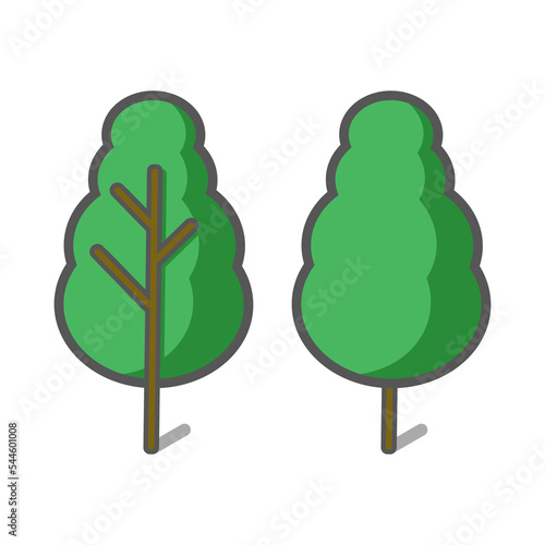 Simple tree, flat trees green tone.