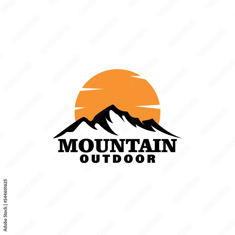 illustration of mountain landscape design logo vector illustration of mountain landscape design logo vector