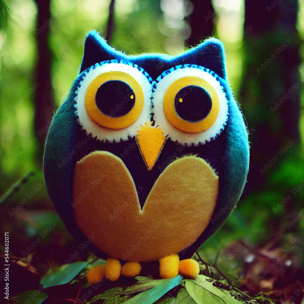 Cute felt owl