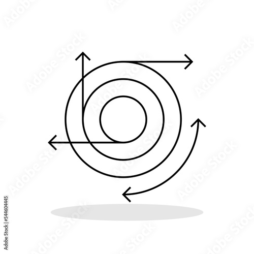 Cognitive adaptility icon in trendy flat style. Flexibility symbol for your web site design, logo, app, UI Vector EPS 10.
