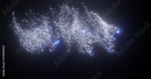 SWIFT blue text animation. Dissolve effect animation.