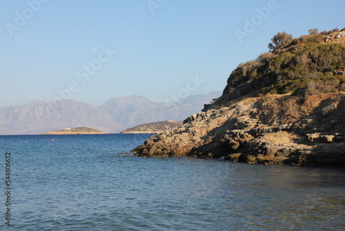 View of the sea coast of the island of Cyprus in Greece