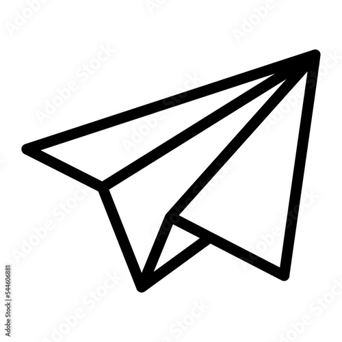 paper plane line icon